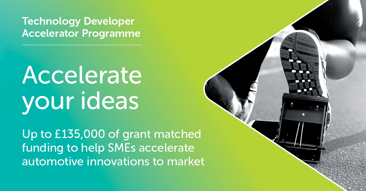 Accelerate your ideas - Up to £135,000 of grant matched funding to help SMEs accelerate automotive innovations to market